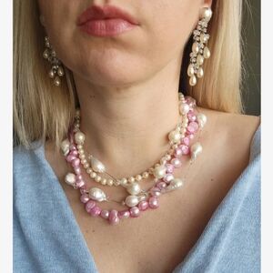 Pink Keshi Pearl Necklace
